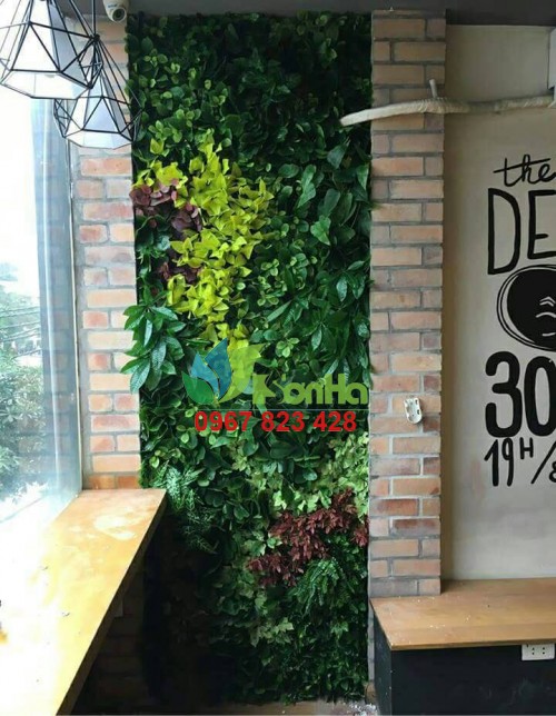 Mẫu số 6 Tường cây giả tại quán cafe Hà Nội